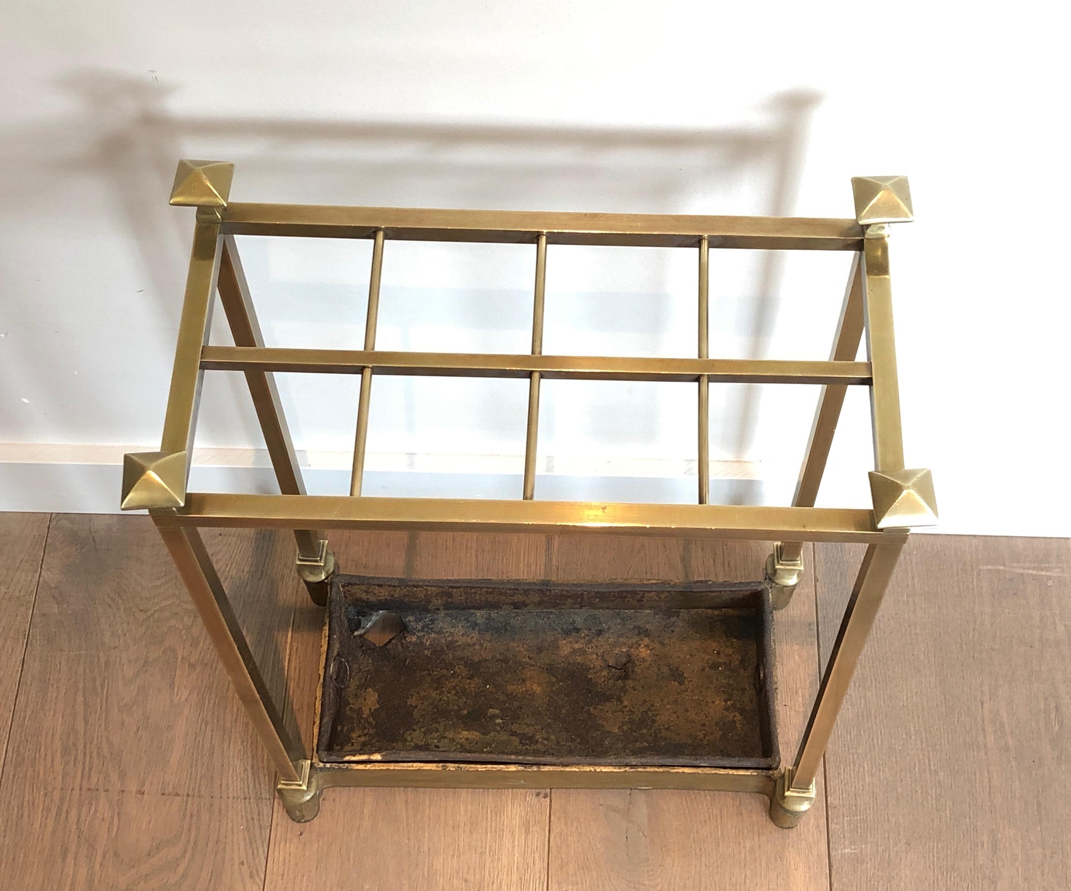 Brass and Cast Iron Umbrella Stand, French, circa 1900 For Sale 6