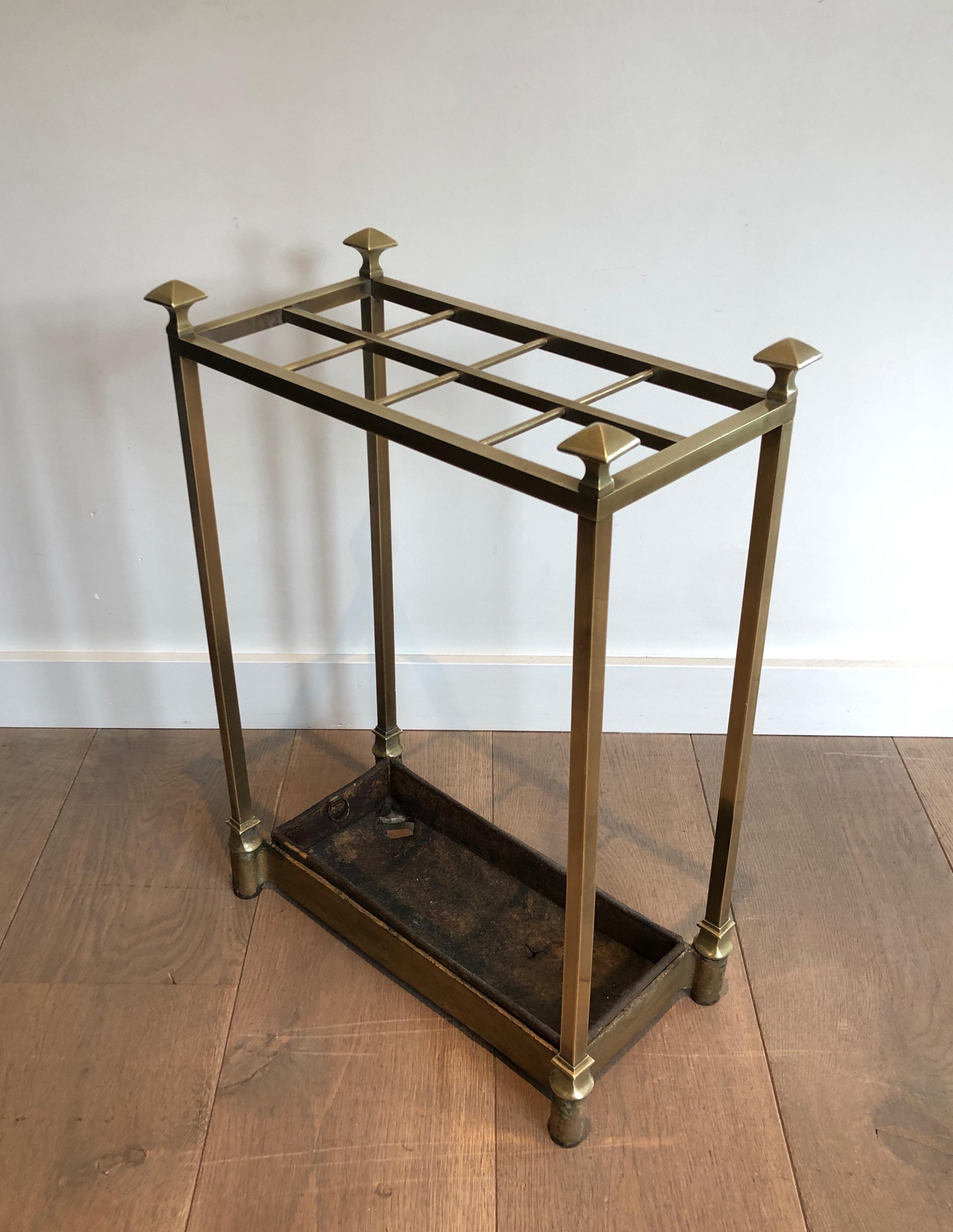 Brass and Cast Iron Umbrella Stand, French, circa 1900 For Sale 7