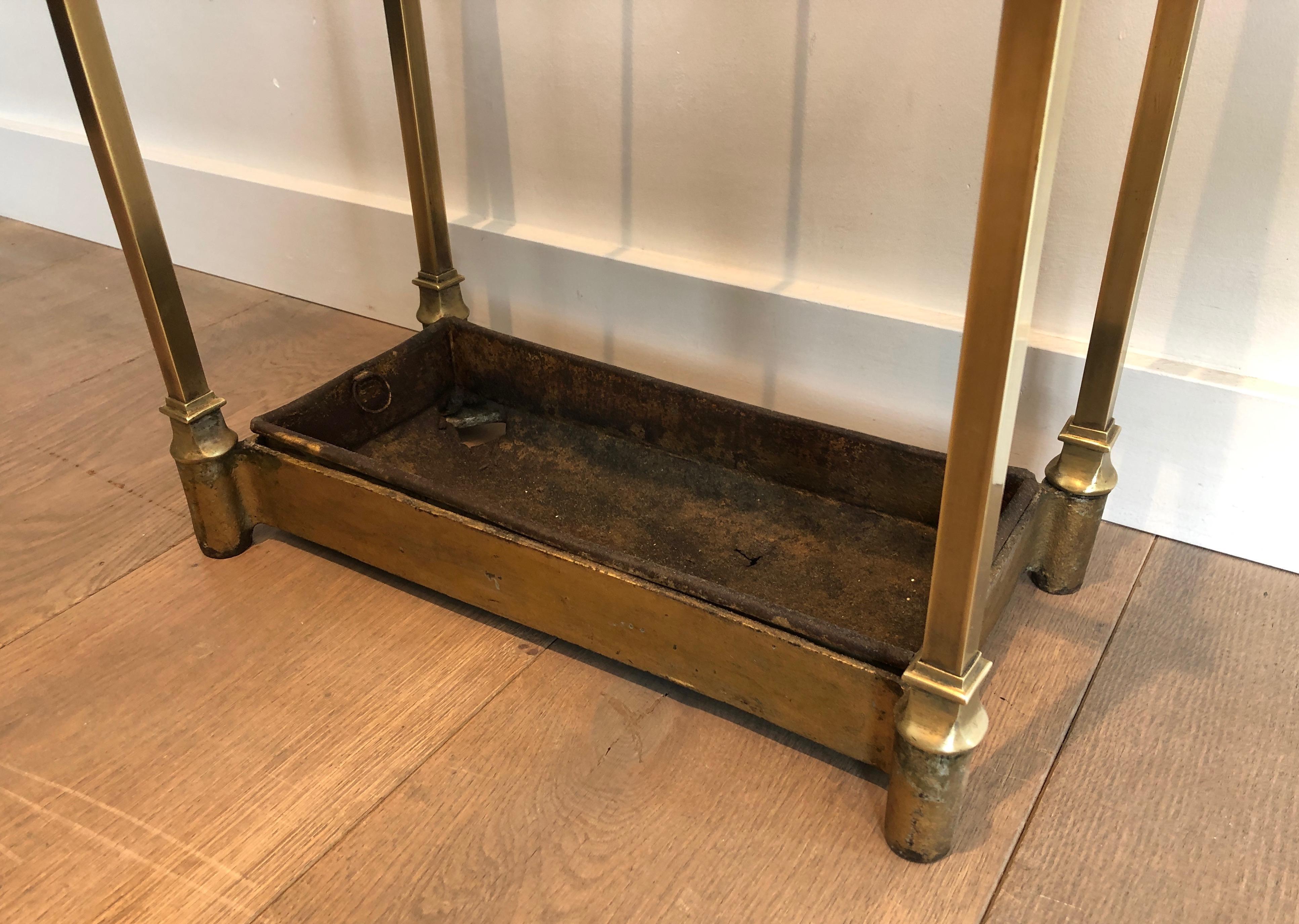 Brass and Cast Iron Umbrella Stand, French, circa 1900 For Sale 2