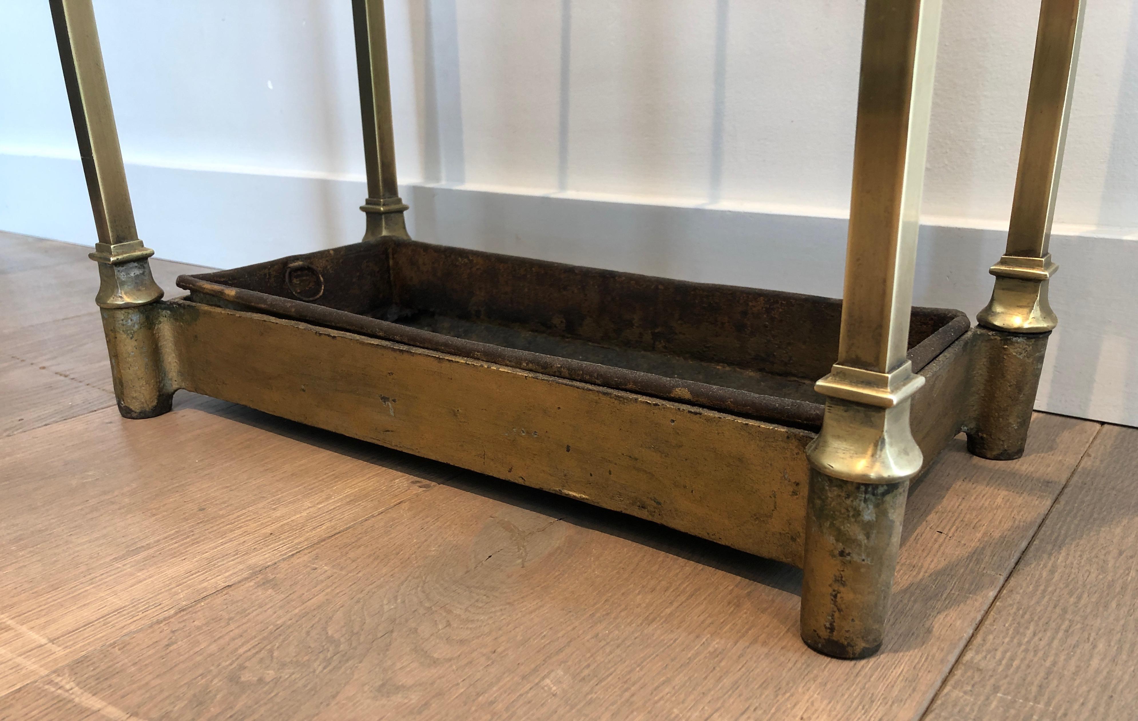 Brass and Cast Iron Umbrella Stand, French, circa 1900 For Sale 3