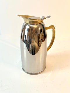 Brass and Chrome Bar or Juice Insulated Pitcher