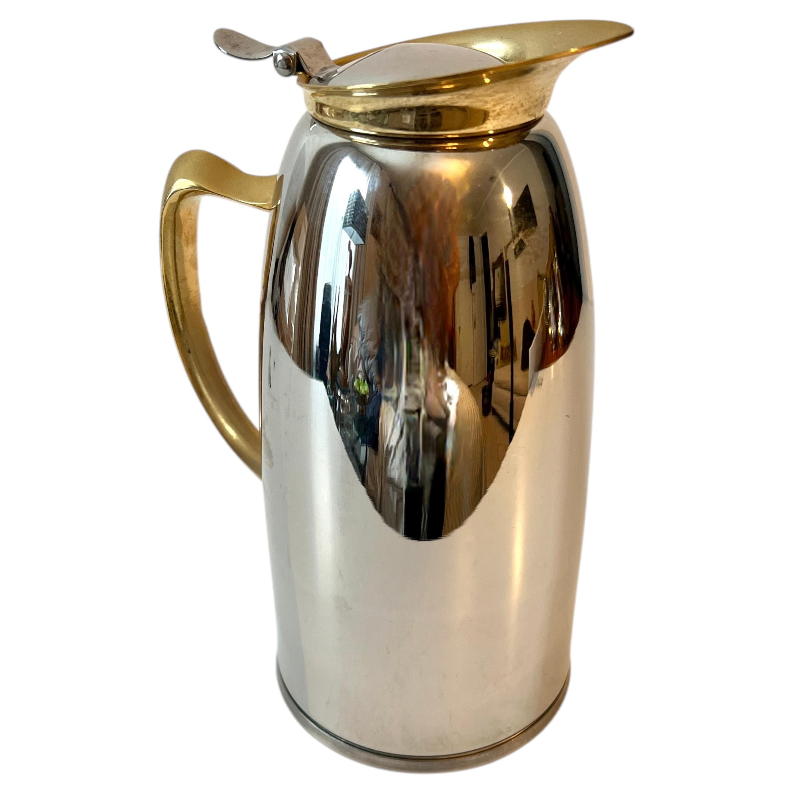 Brass and Chrome Bar or Juice Insulated Pitcher