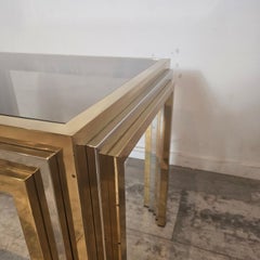 Couchtisch aus Messing und Chrom von Romeo Rega, Italien