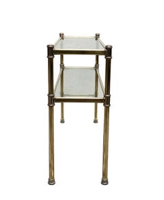 Brass and Chrome Console, Italy, 1970s