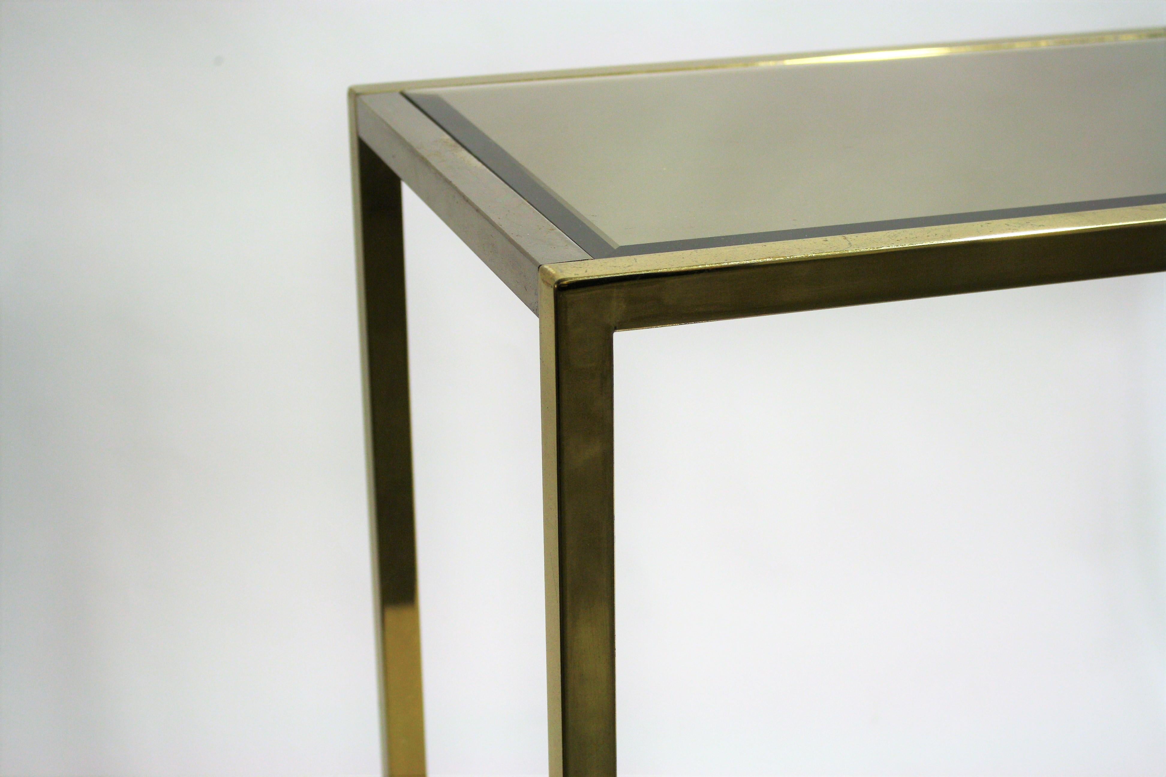 Brass and Chrome Console Table, 1970s In Good Condition In HEVERLEE, BE