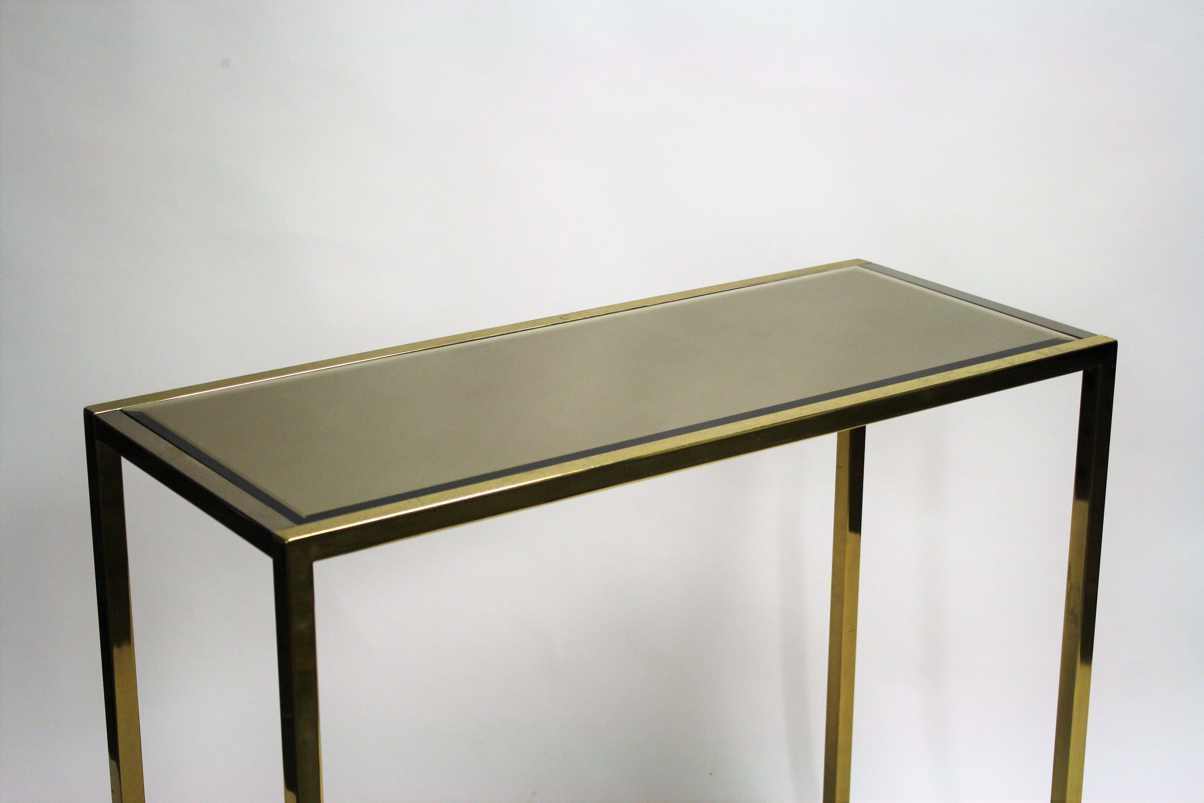 Brass and Chrome Console Table, 1970s 1