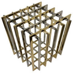 Brass and Chrome Dining Table Base by Pierre Cardin