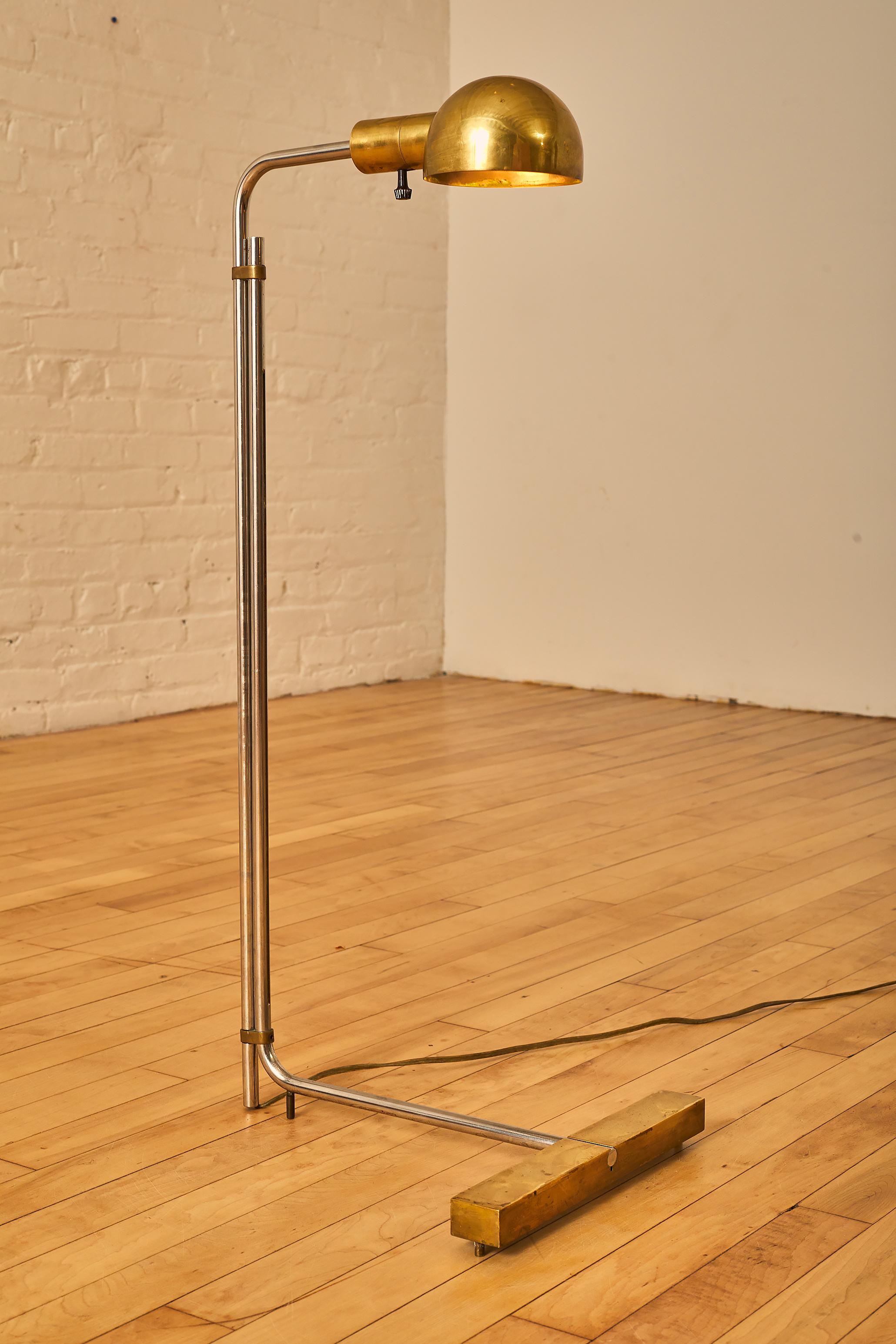 Brass and Chrome Floor Lamp by Cedric Hartman 5