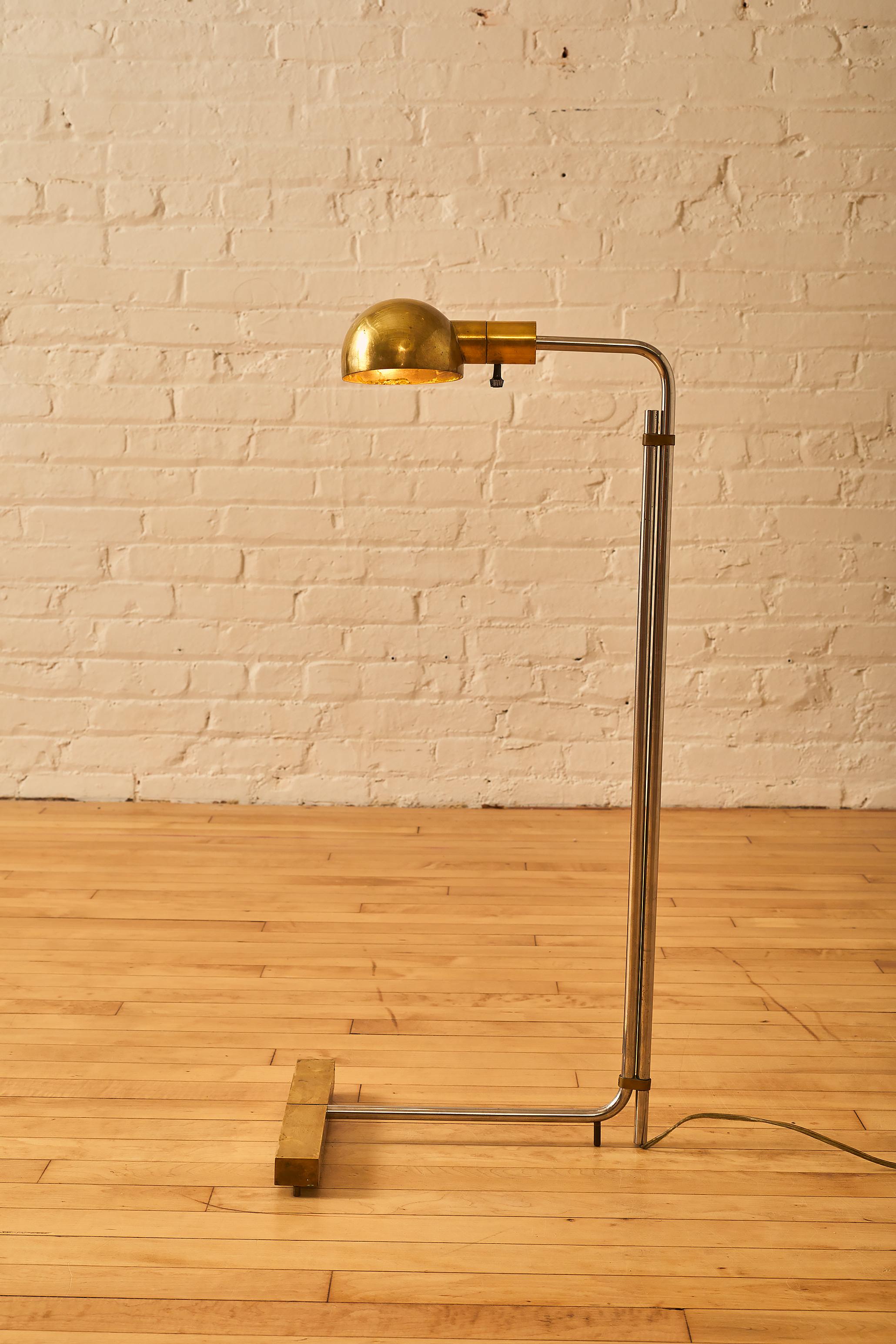 Brass and Chrome floor lamp by Cedric Hartman.

