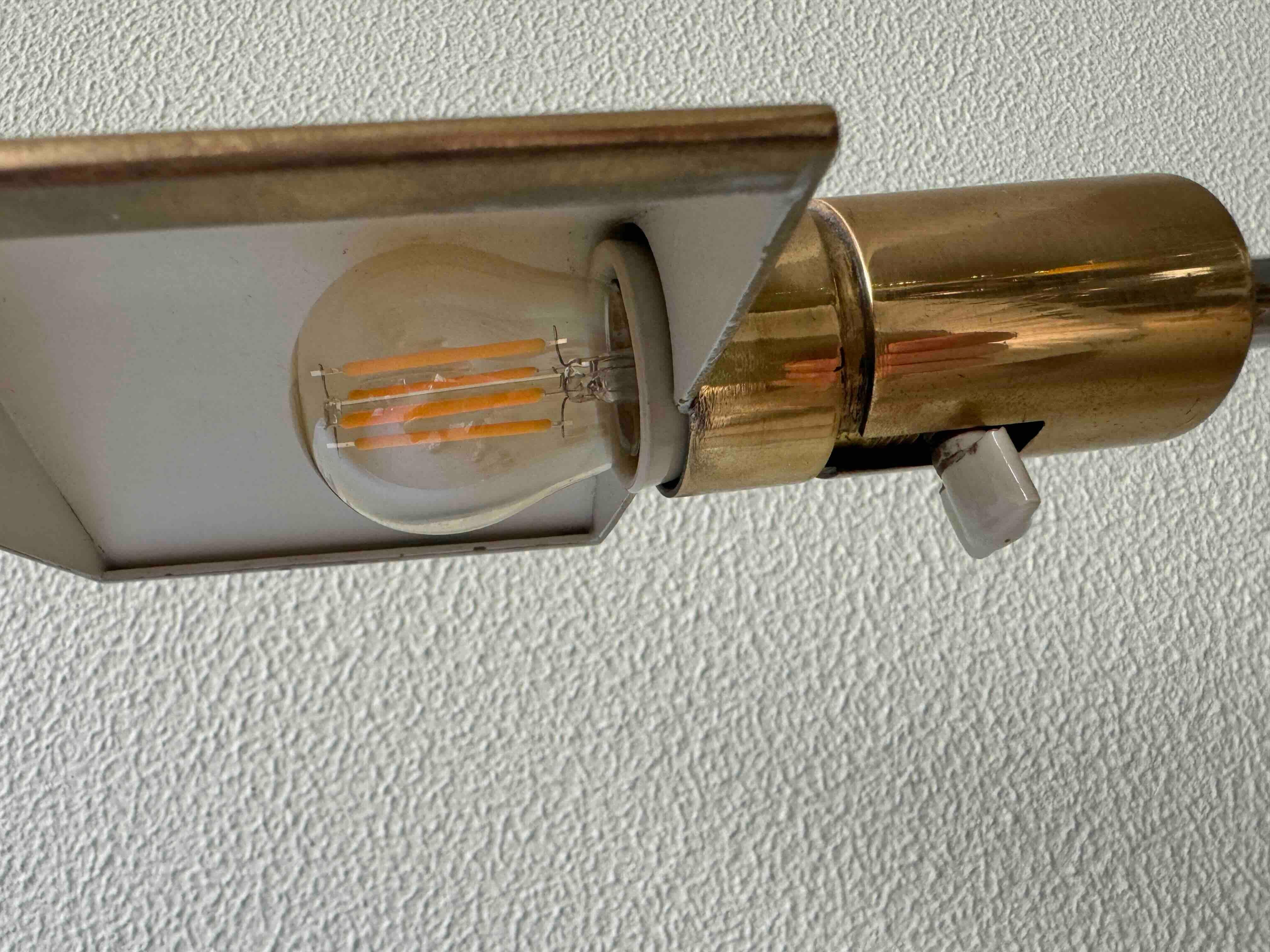 Brass and Chrome Floor Lamp in the style of Cedric Hartman, 1970's For Sale 13