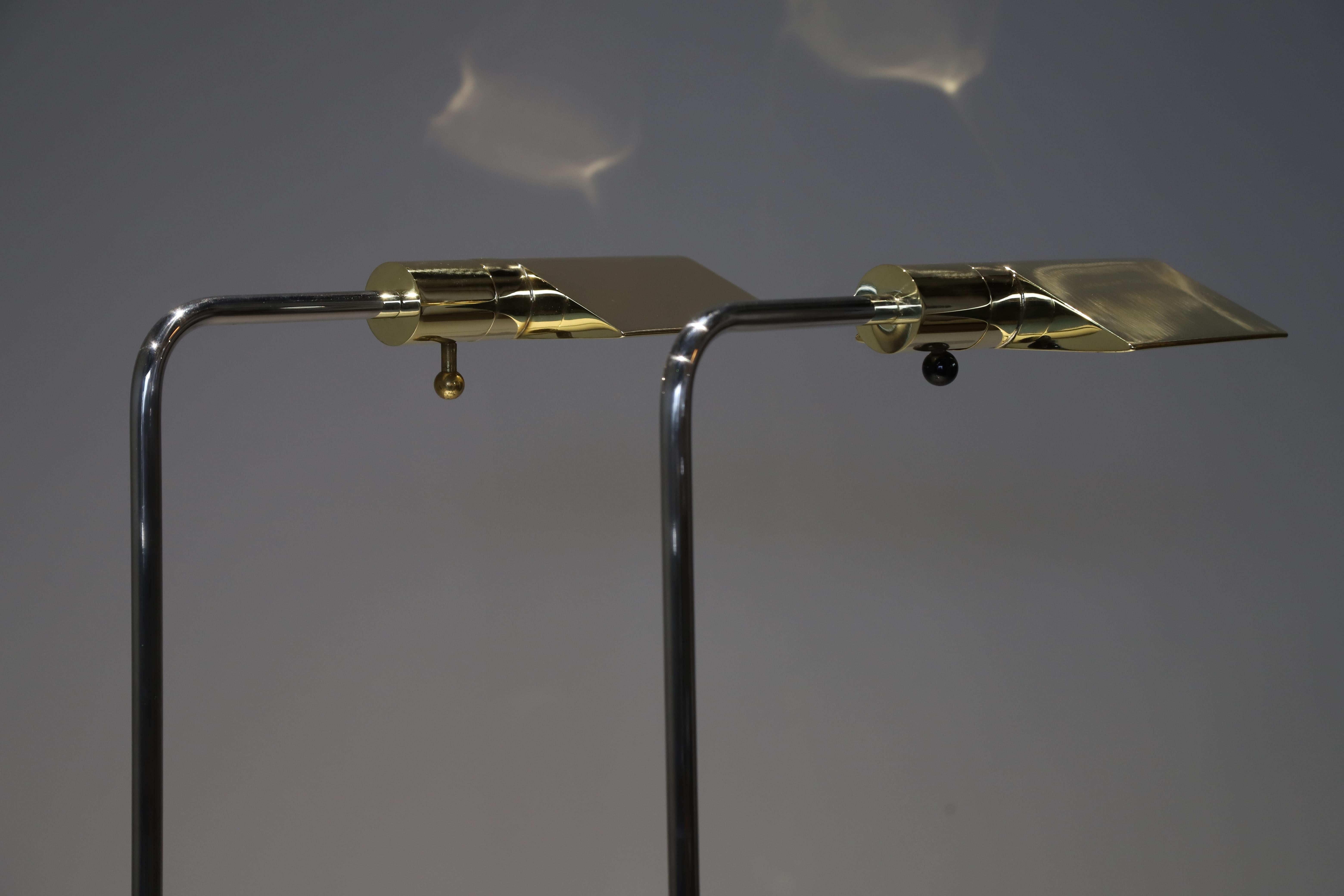 Brass and Chrome Floor Lamps by Cedric Hartman 9