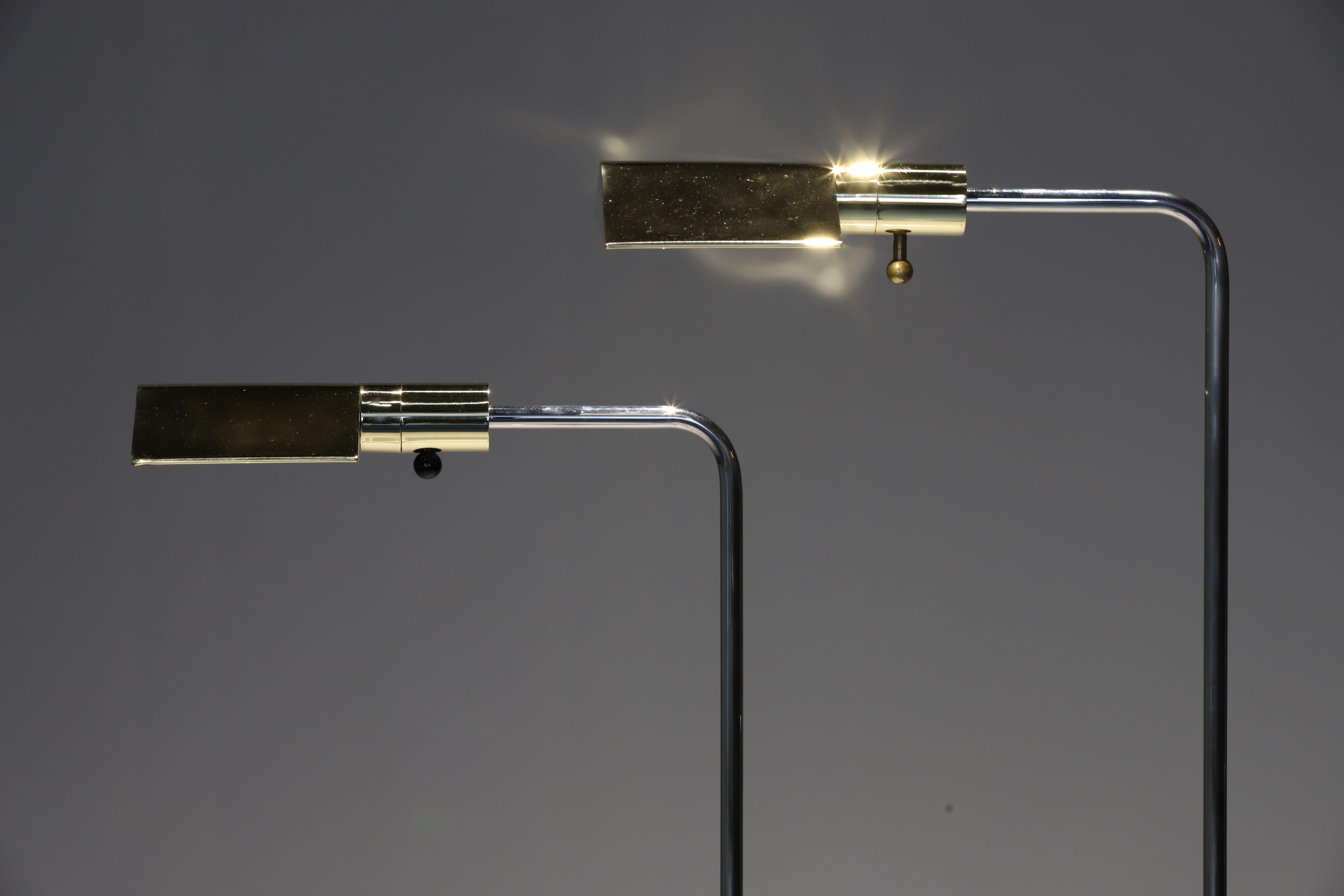 Brass and Chrome Floor Lamps by Cedric Hartman 10