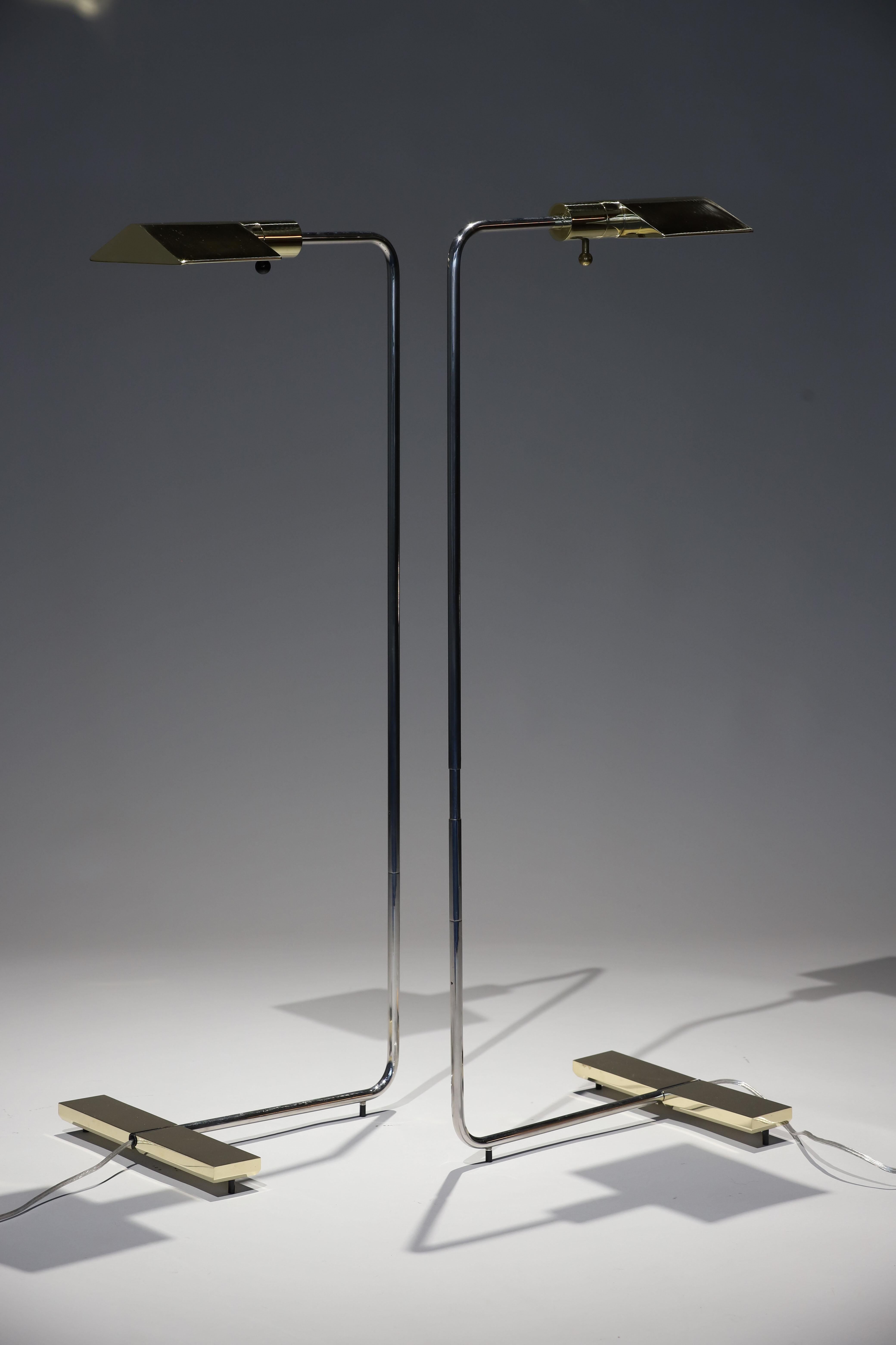Brass and Chrome Floor Lamps by Cedric Hartman 14