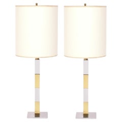 Brass and Chrome Mid Century Lamps by Stewart Ross James for Hansen