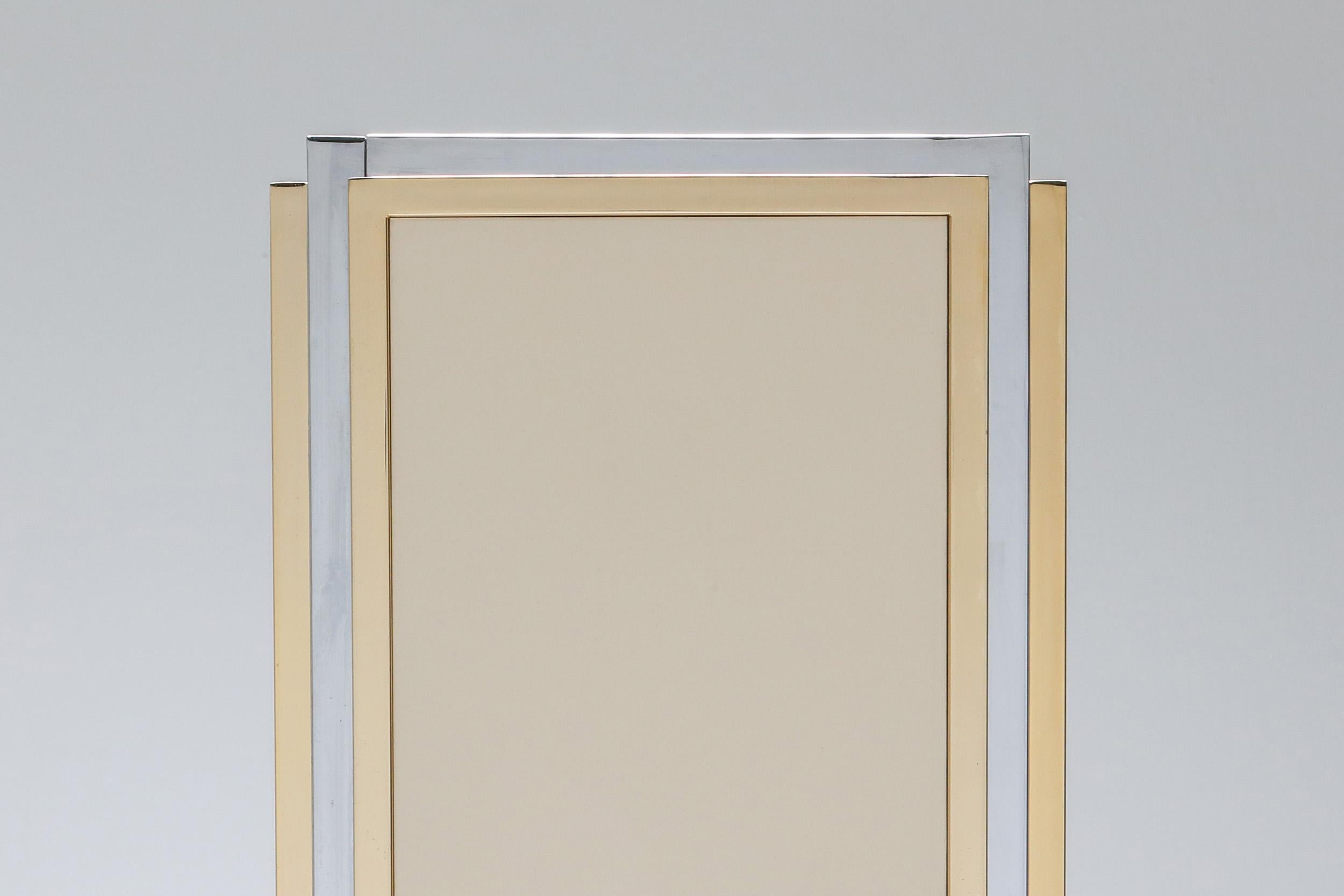 Brass and Chrome Renato Zevi Vitrine Showcase with Glass Doors, Italy, 1970s 7
