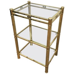 Brass and Chrome Side Table, French, circa 1970