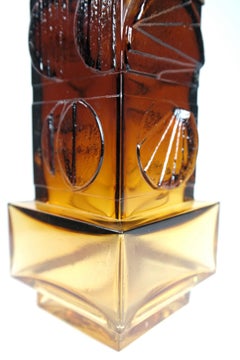 Brass and Colored Glass Vase, by Penti Sarpaneva for Oy Kumela, Finland, 1960s