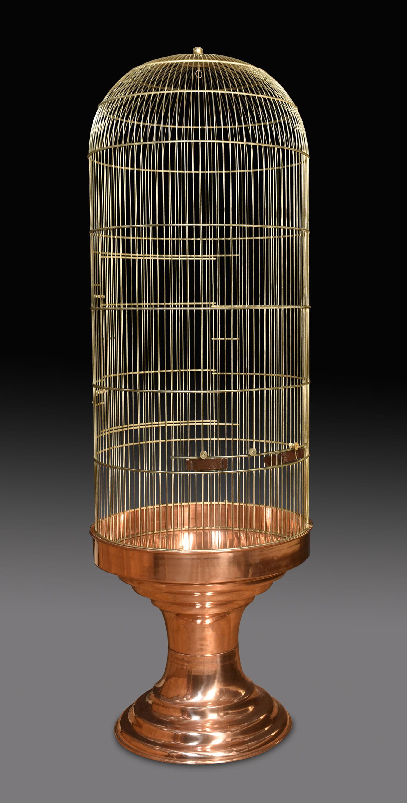 German Brass and Copper Bird Cage