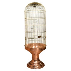 Antique Brass and Copper Bird Cage