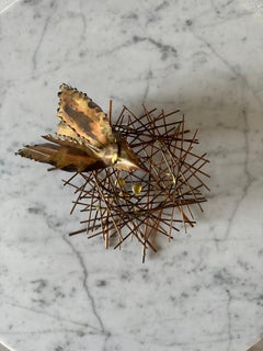 Brass And Copper Bird Nest, Circa 1970s