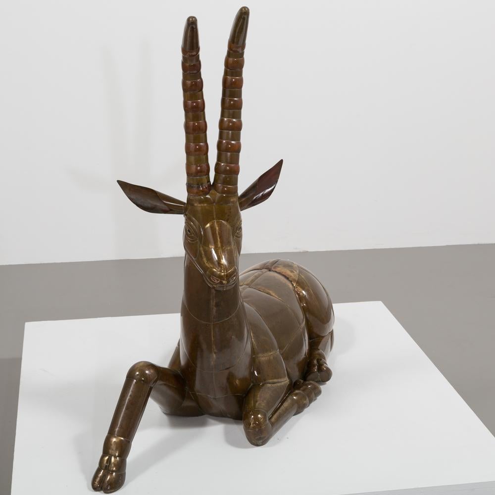 Brass and Copper Ibex by Sergio Bustamante Mexico, 1970s For Sale 2