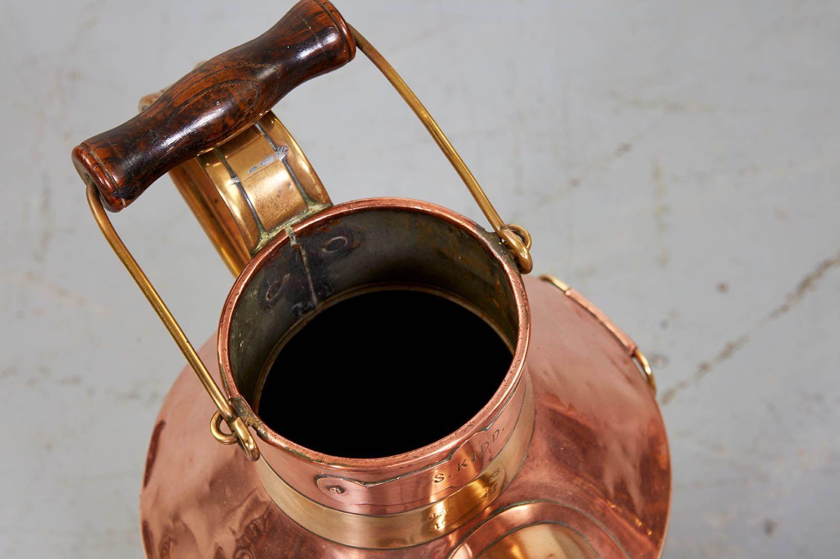 Brass and Copper Milk Can For Sale 1