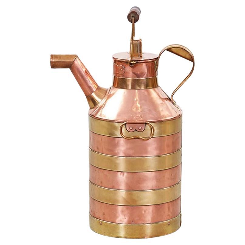 Brass and Copper Milk Can For Sale