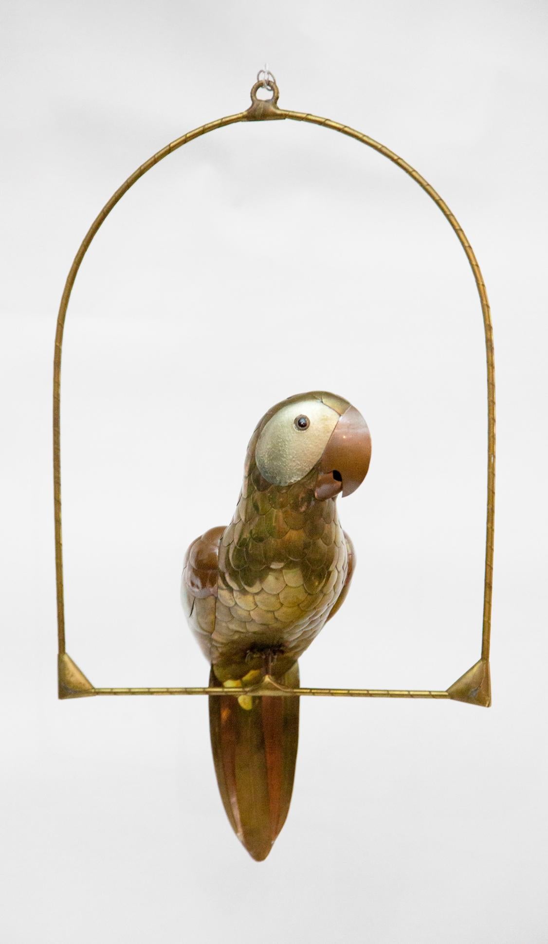 Brass and Copper Parrot in the Style of Bustamente 1