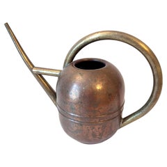 Brass and Copper Patinated Chase Garden Plant Watering Can