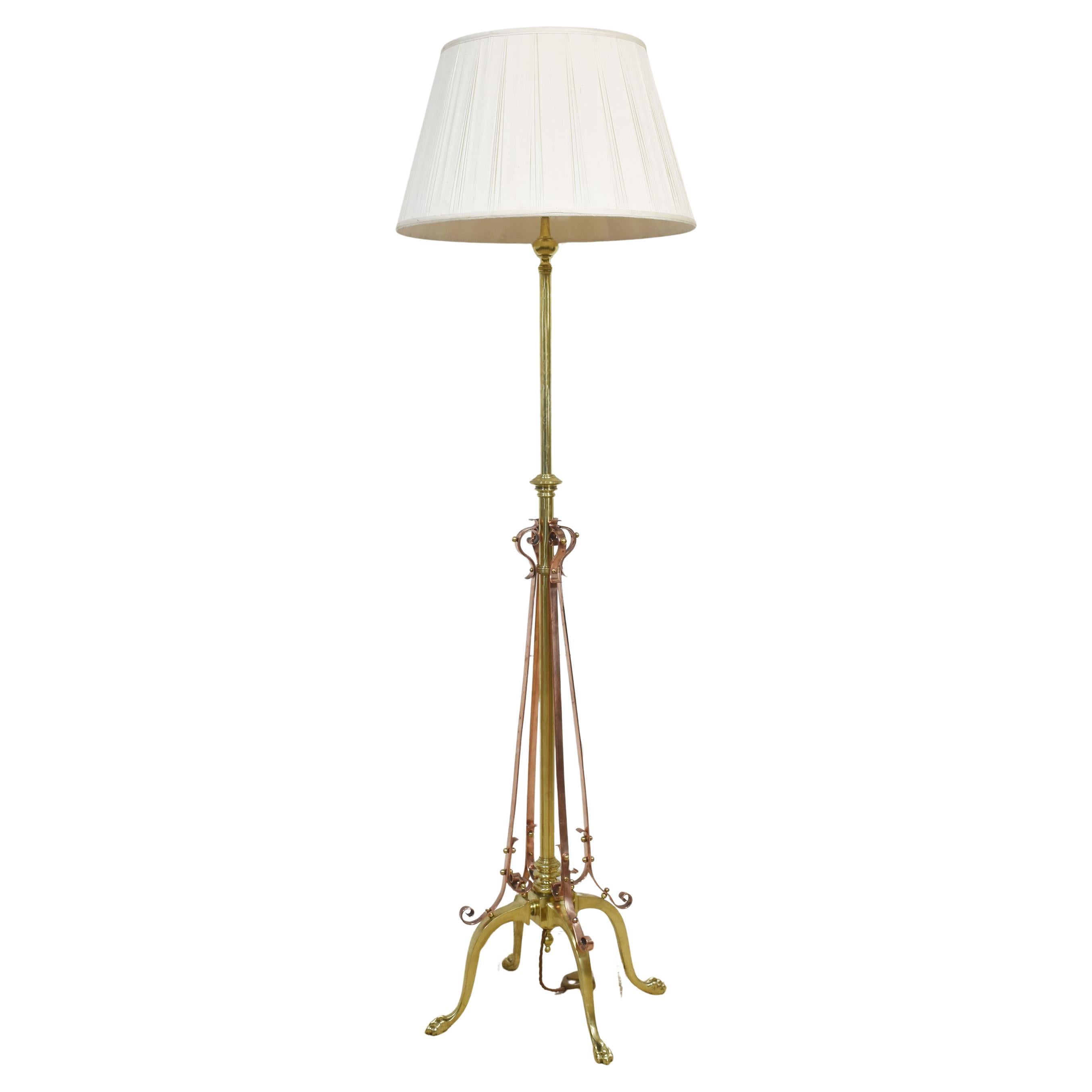 Lampada standard in ottone e rame