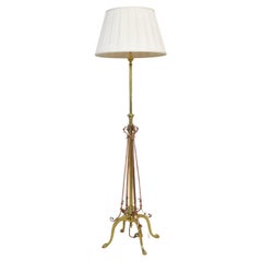 Antique Brass and copper standard lamp