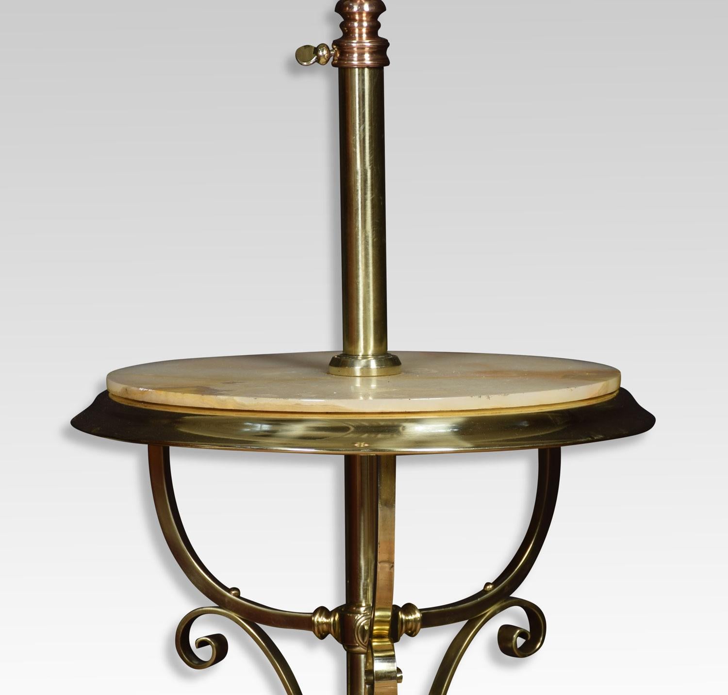 Brass and Copper Standard Lamp in the Manner of W.A.S. Benson 1