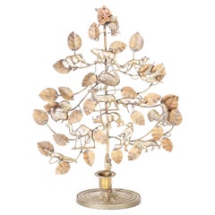 Brass and Copper Tree of Life Candle Stand