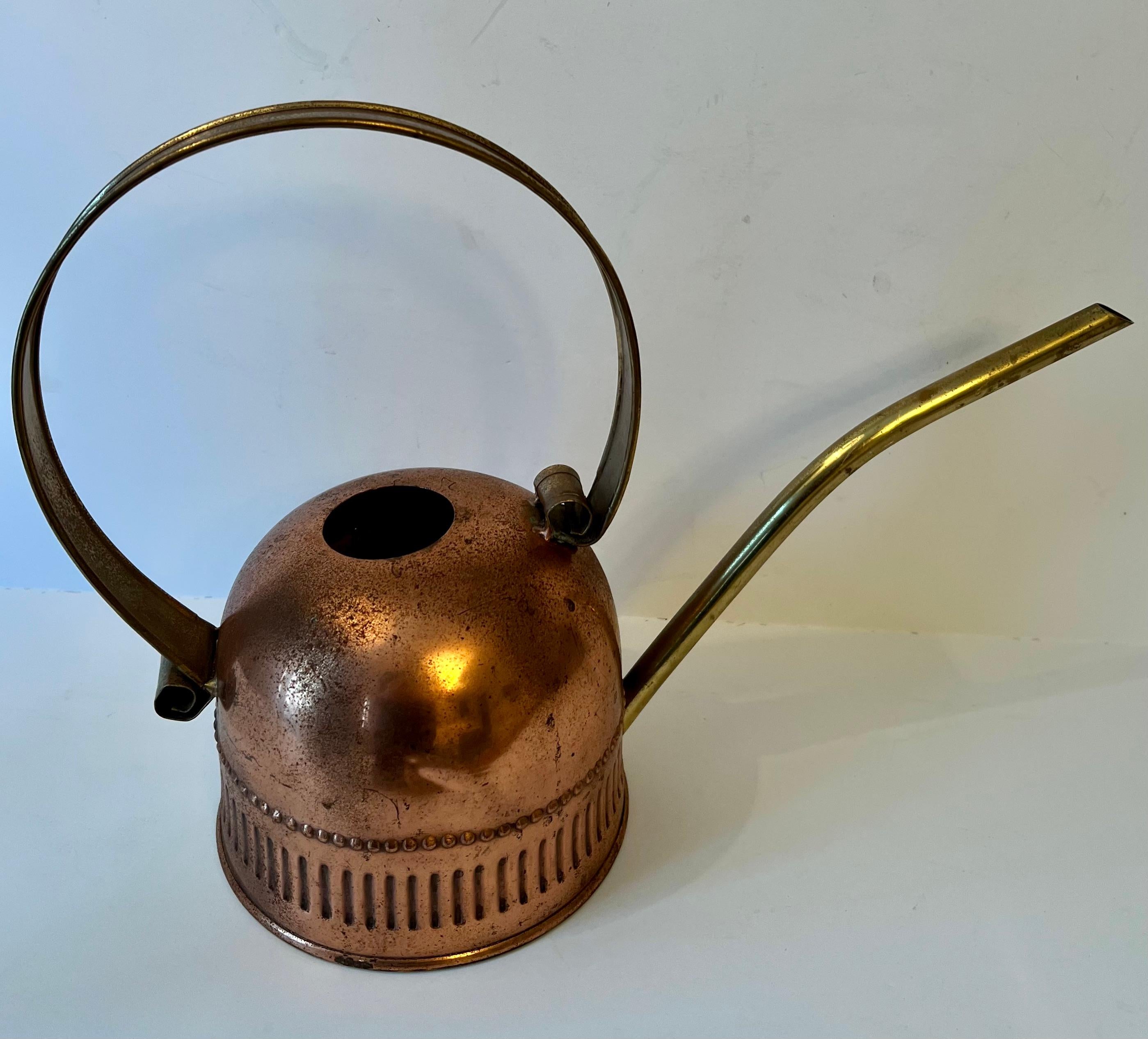 Brass and Copper Watering Can For Sale 1