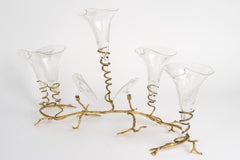 Brass and Crystal Centerpiece, 19th Century, Napoleon III Period.