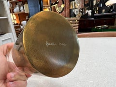 Brass and Crystal Drinking Set Signed by Gabriella Crespi, Italy 1970s