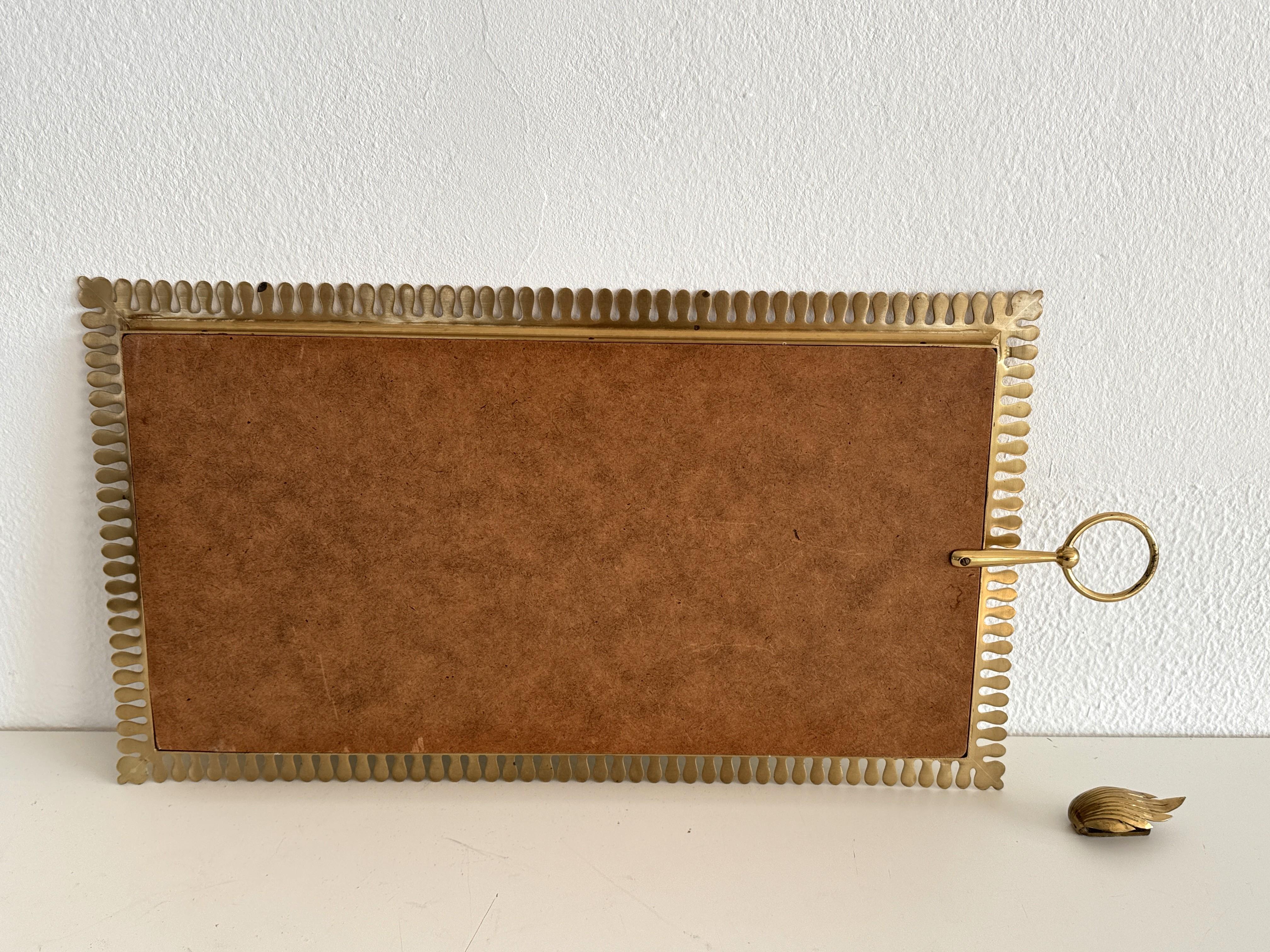 Miroir mural en laiton et verre de cristal par Vereinigte Werkstätten München, années 1970 en vente 8