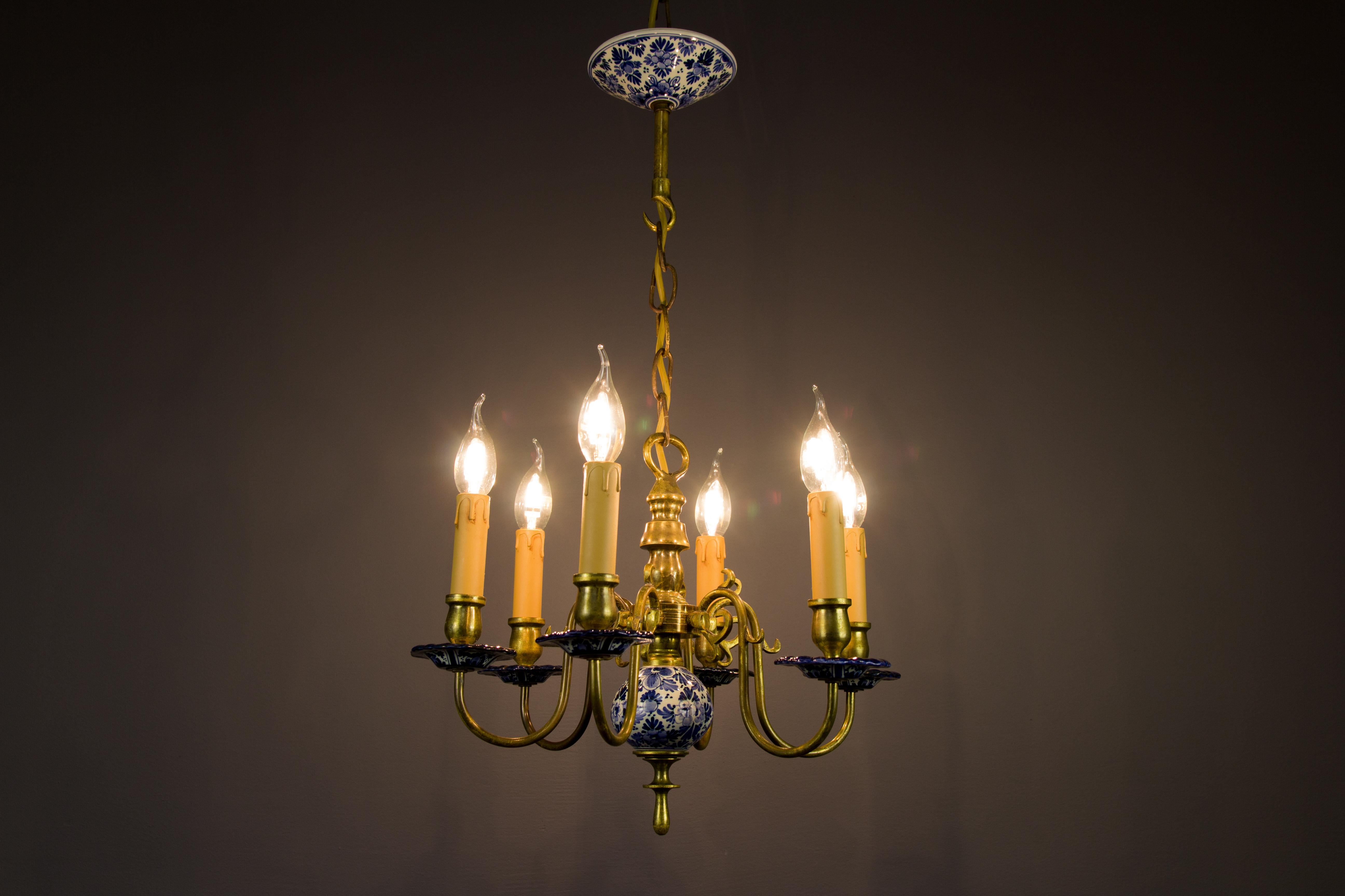 delft chandelier for sale