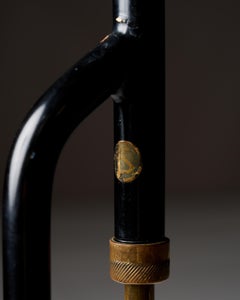 Brass and Enameled Metal Adjustable Skruven Floor Lamp by Asea, Sweden, c. 1950