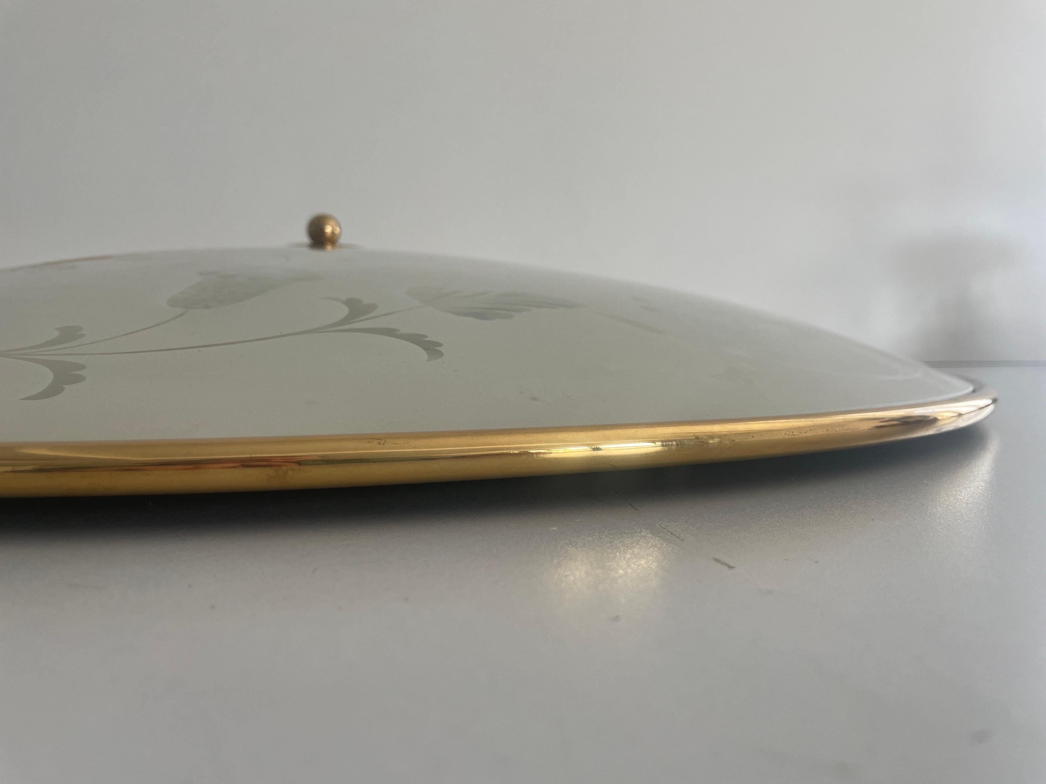 Monture de cinéma en laiton et motifs floraux en verre par Brevettato, années 1960, Italie en vente 3