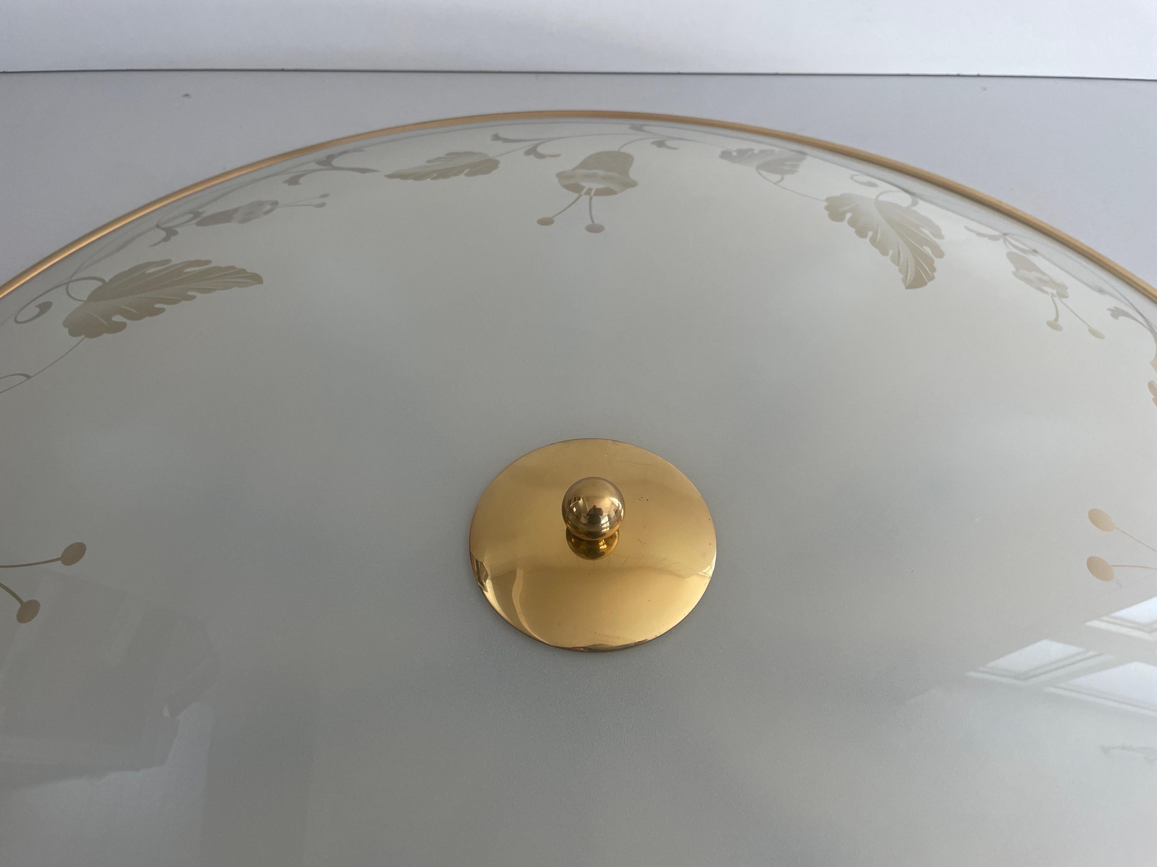 Monture de cinéma en laiton et motifs floraux en verre par Brevettato, années 1960, Italie en vente 5