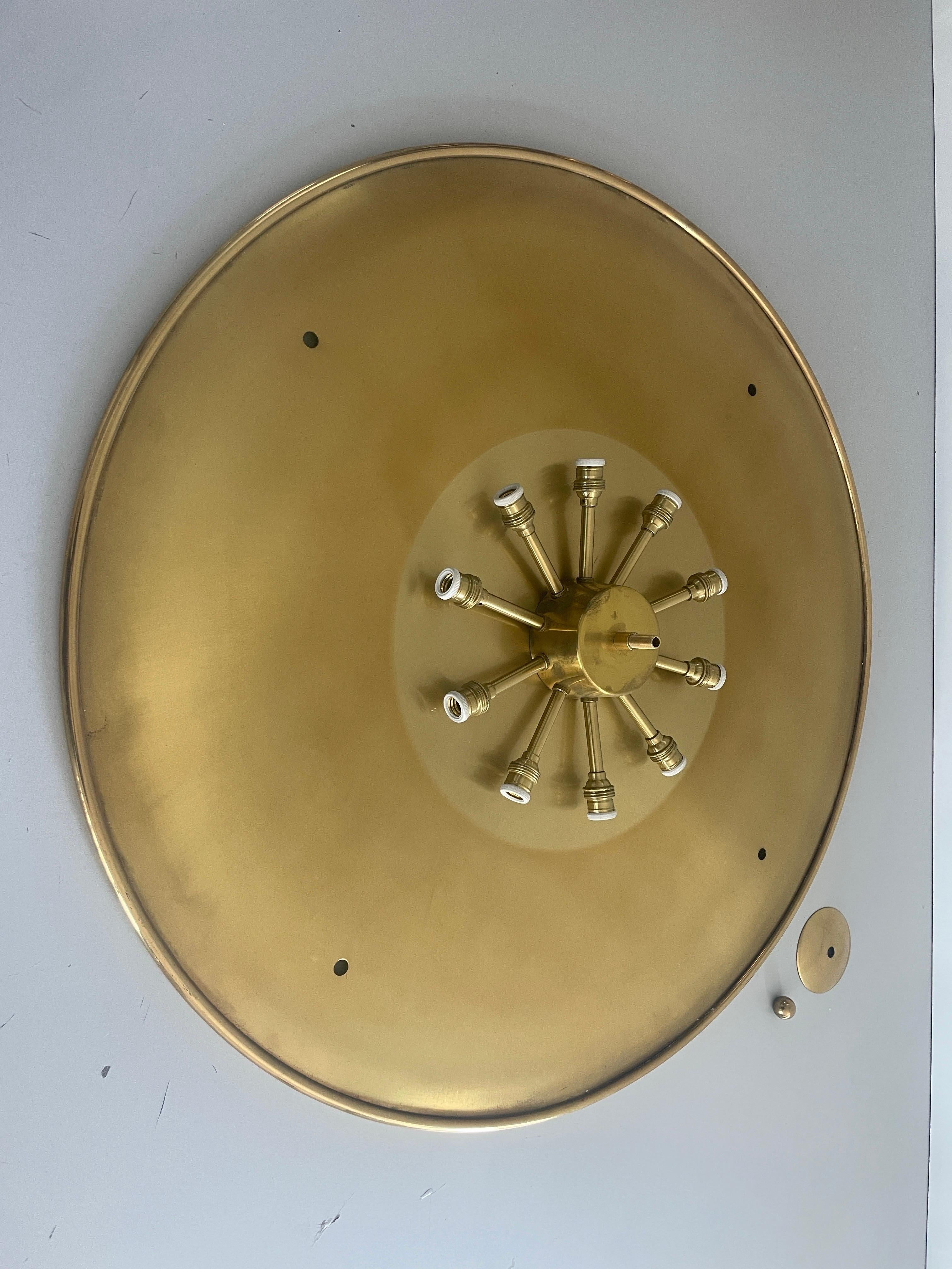 Monture de cinéma en laiton et motifs floraux en verre par Brevettato, années 1960, Italie en vente 12