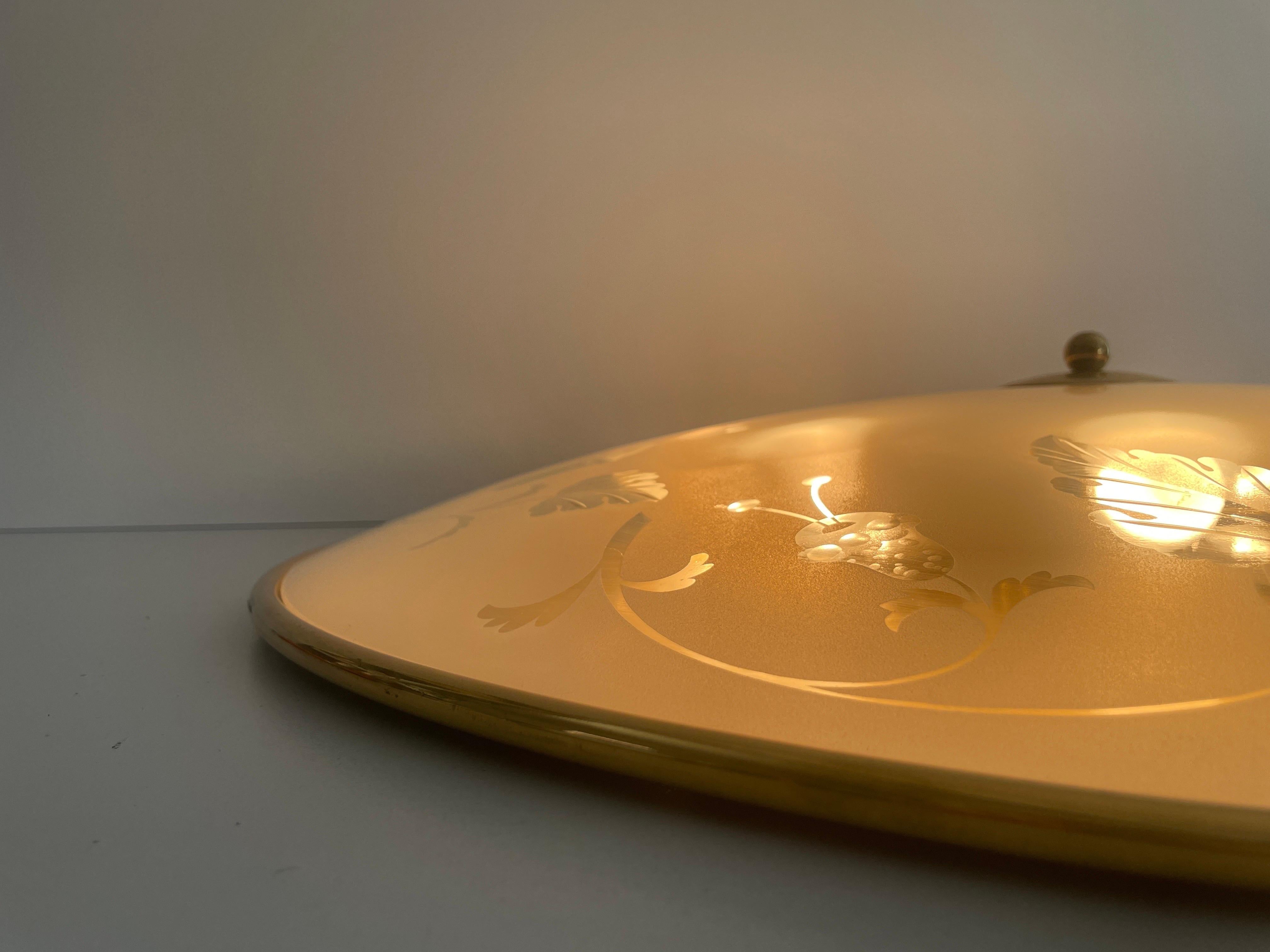 Monture de cinéma en laiton et motifs floraux en verre par Brevettato, années 1960, Italie en vente 13