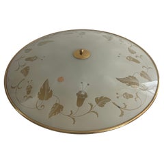 Monture de cinéma en laiton et motifs floraux en verre par Brevettato, années 1960, Italie