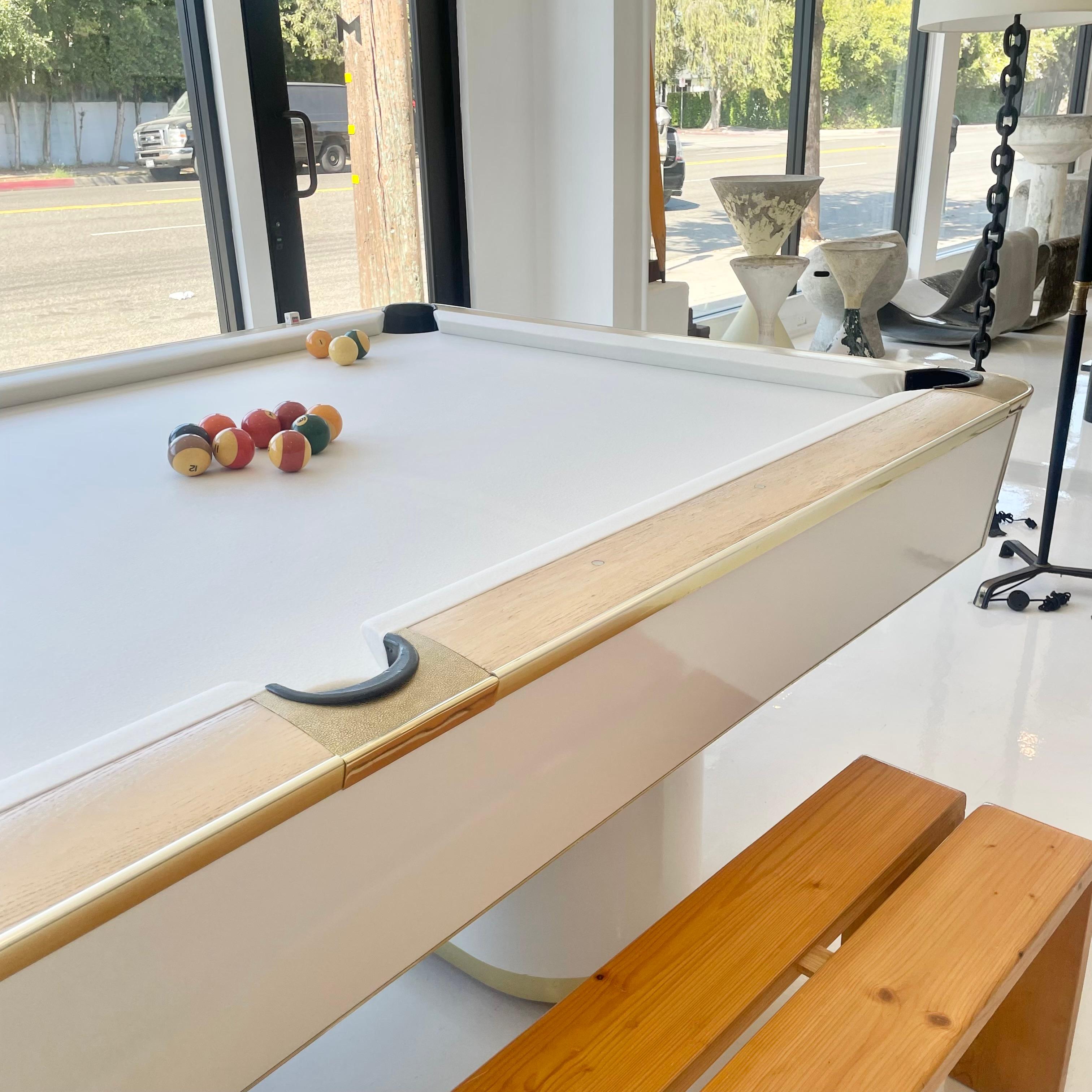 Brass and Formica Murrey Pool Table, 1980s California 2