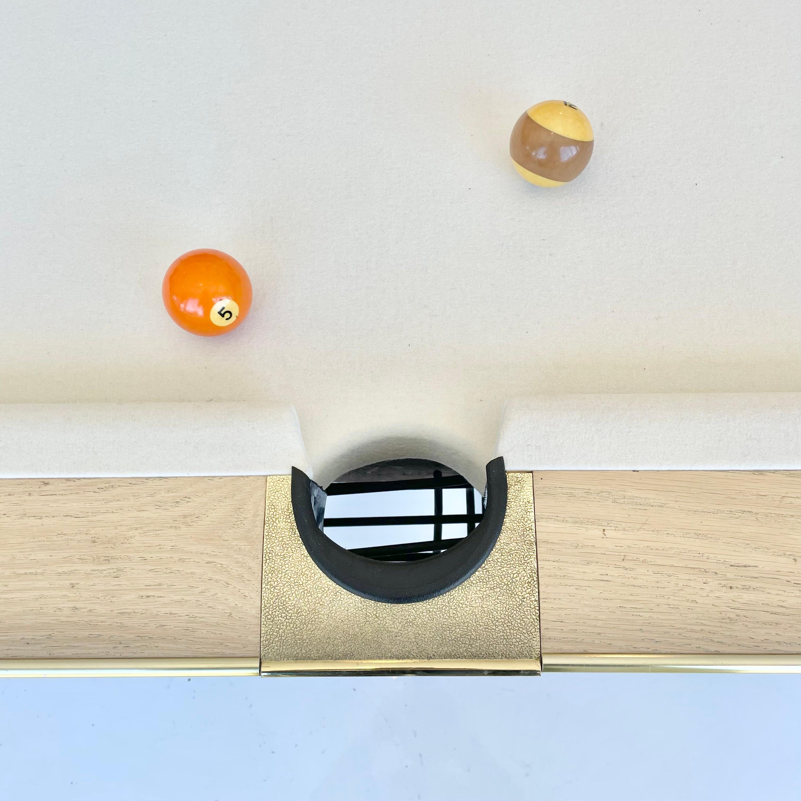 Brass and Formica Murrey Pool Table, 1980s California 5
