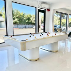 Brass and Formica Murrey Pool Table, 1980s California