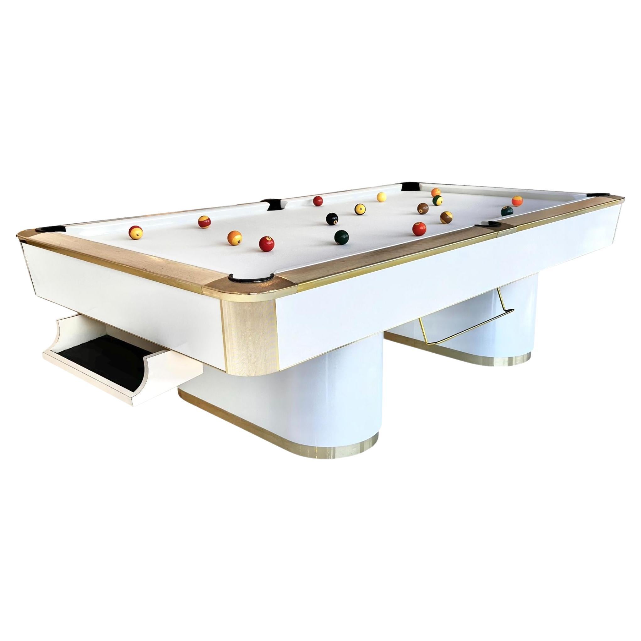 Brass and Formica Murrey Pool Table, 1980s California