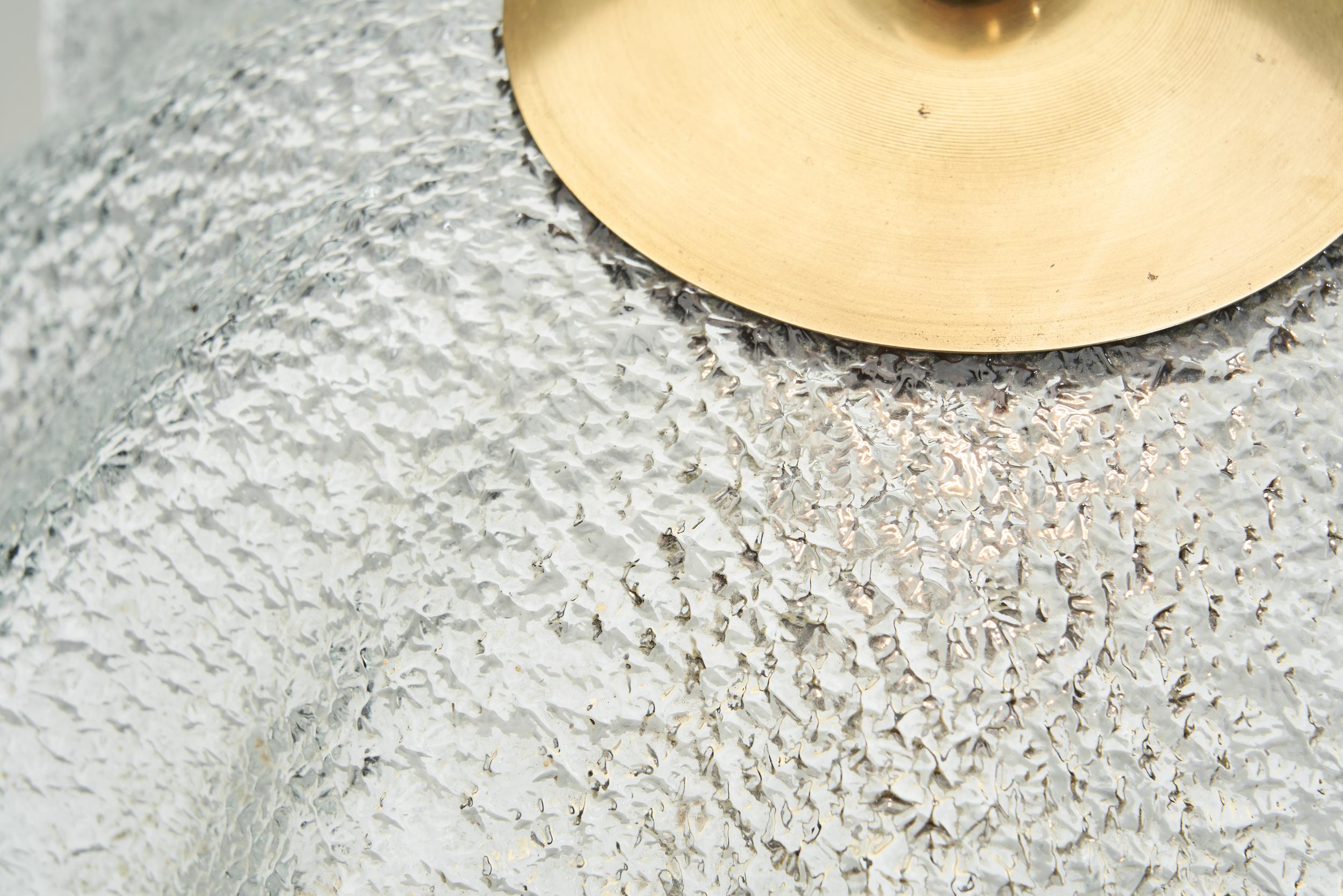 Brass and Frosted Glass Table Lamp, Denmark ca 1940s For Sale 6