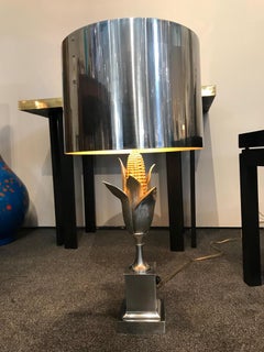 Brass and Gilt Bronze “Corn” Table Lamp by Maison Charles et Fils